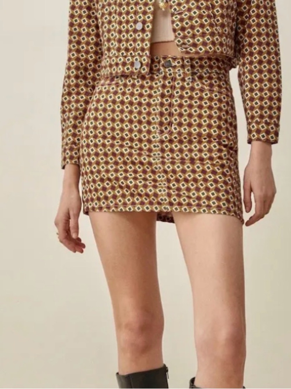 Reformation Jackie Denim Mini Skirt